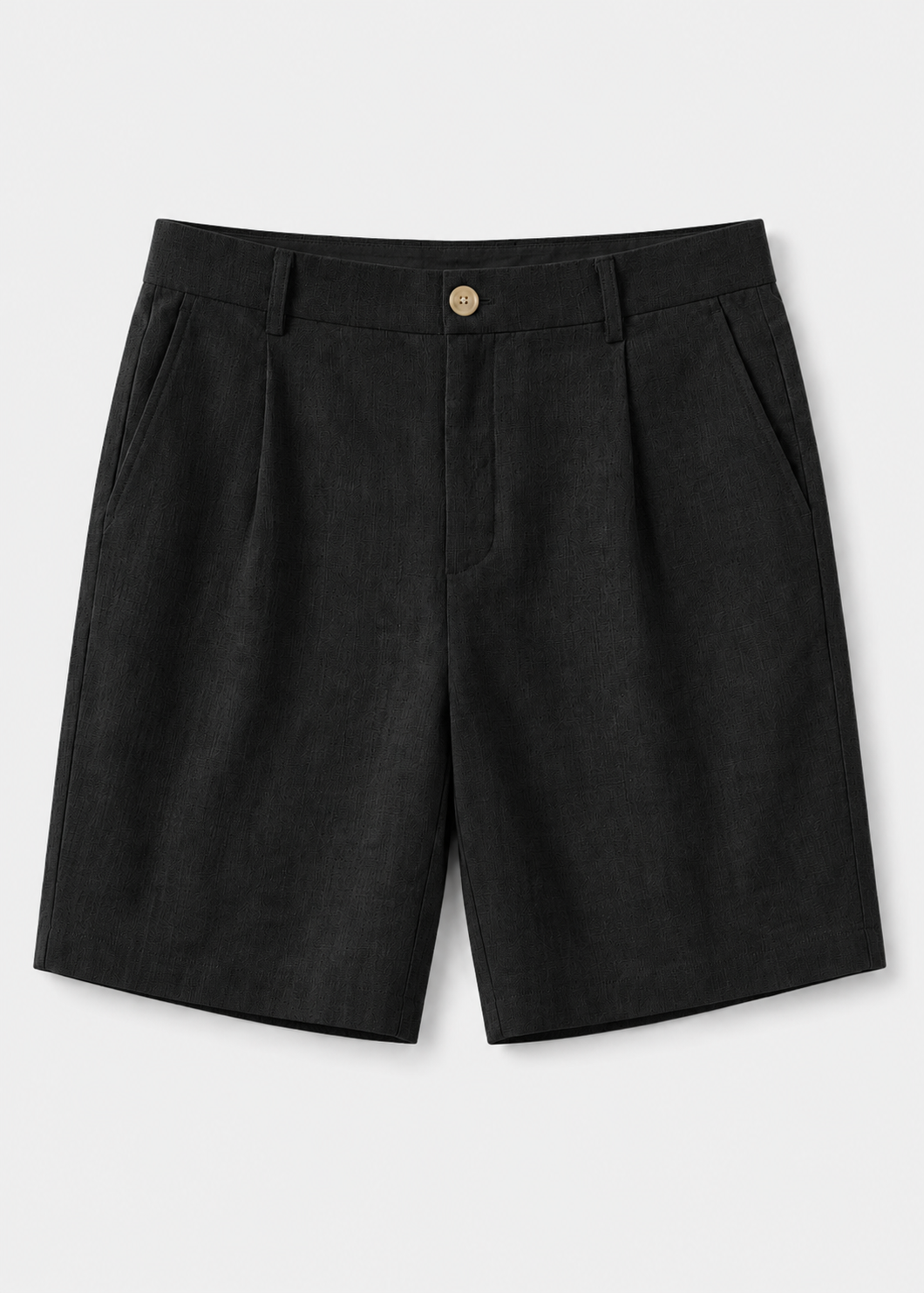Mens Straight-Leg Linen Blend Shorts