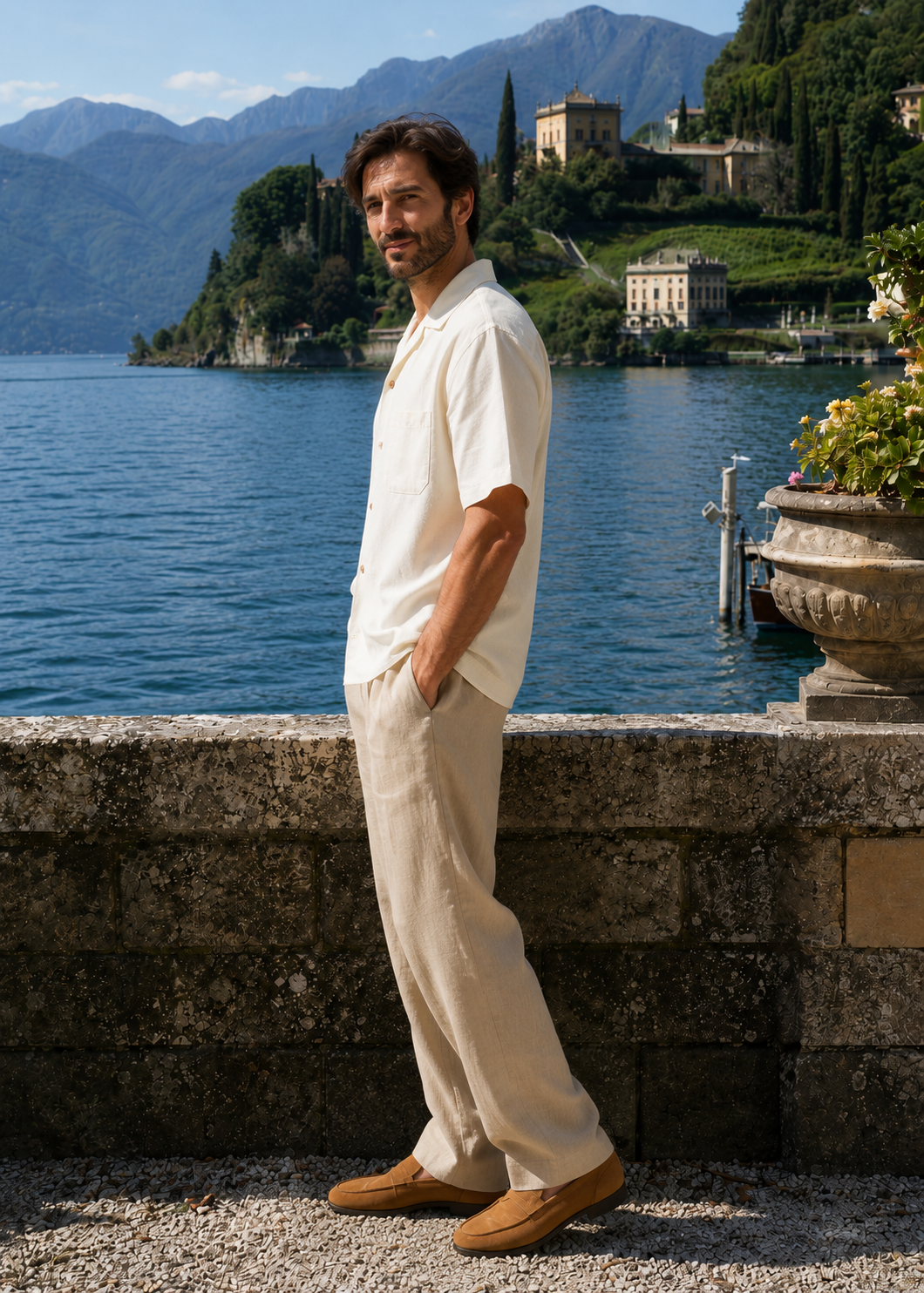 Linen Blend Short Sleeve
