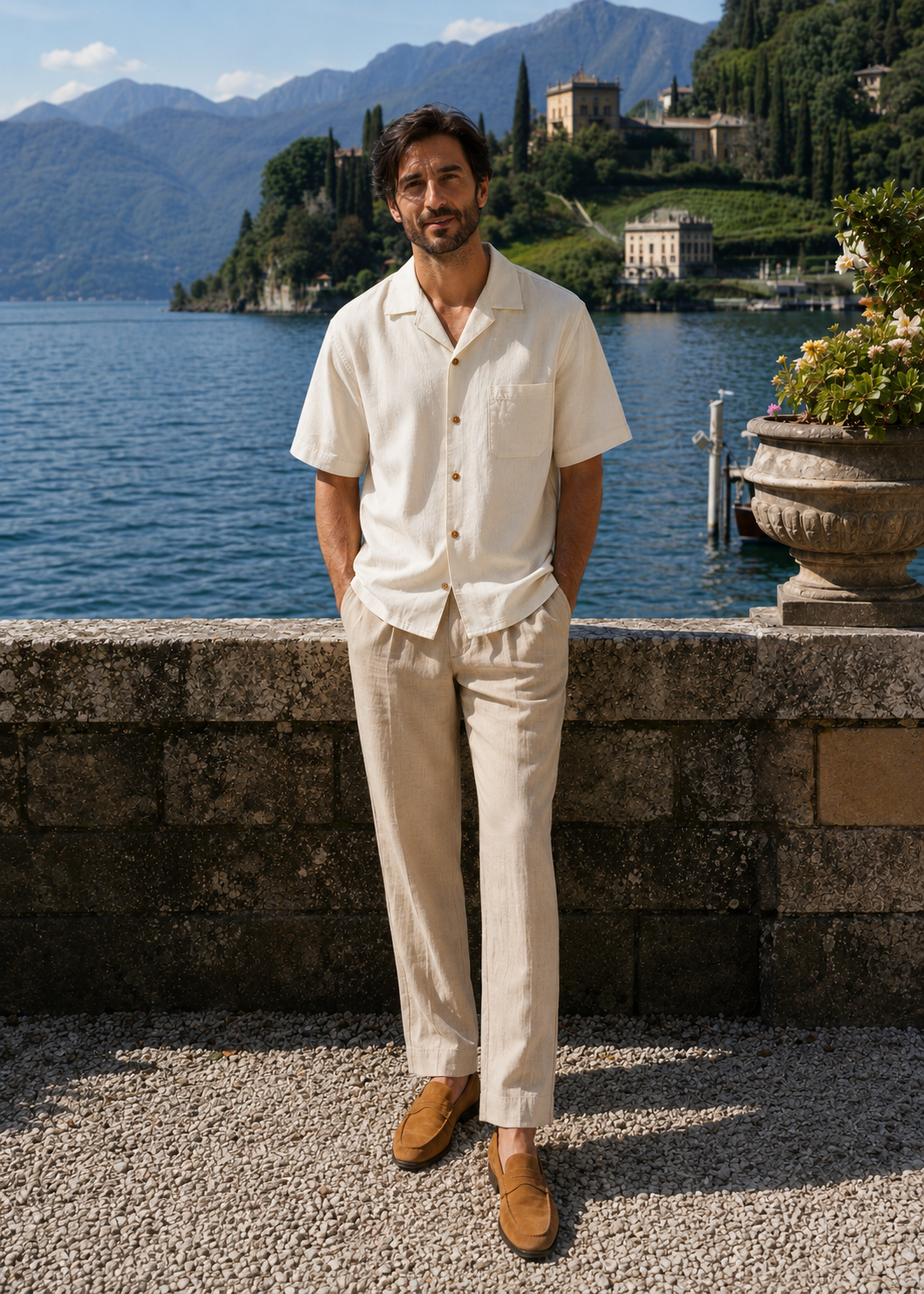 Linen Blend Short Sleeve
