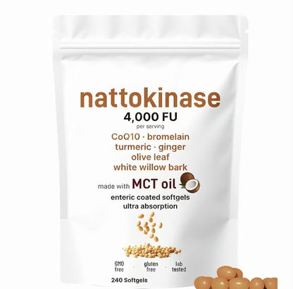 Nattokinase Soft Capsules Dietary Supplement