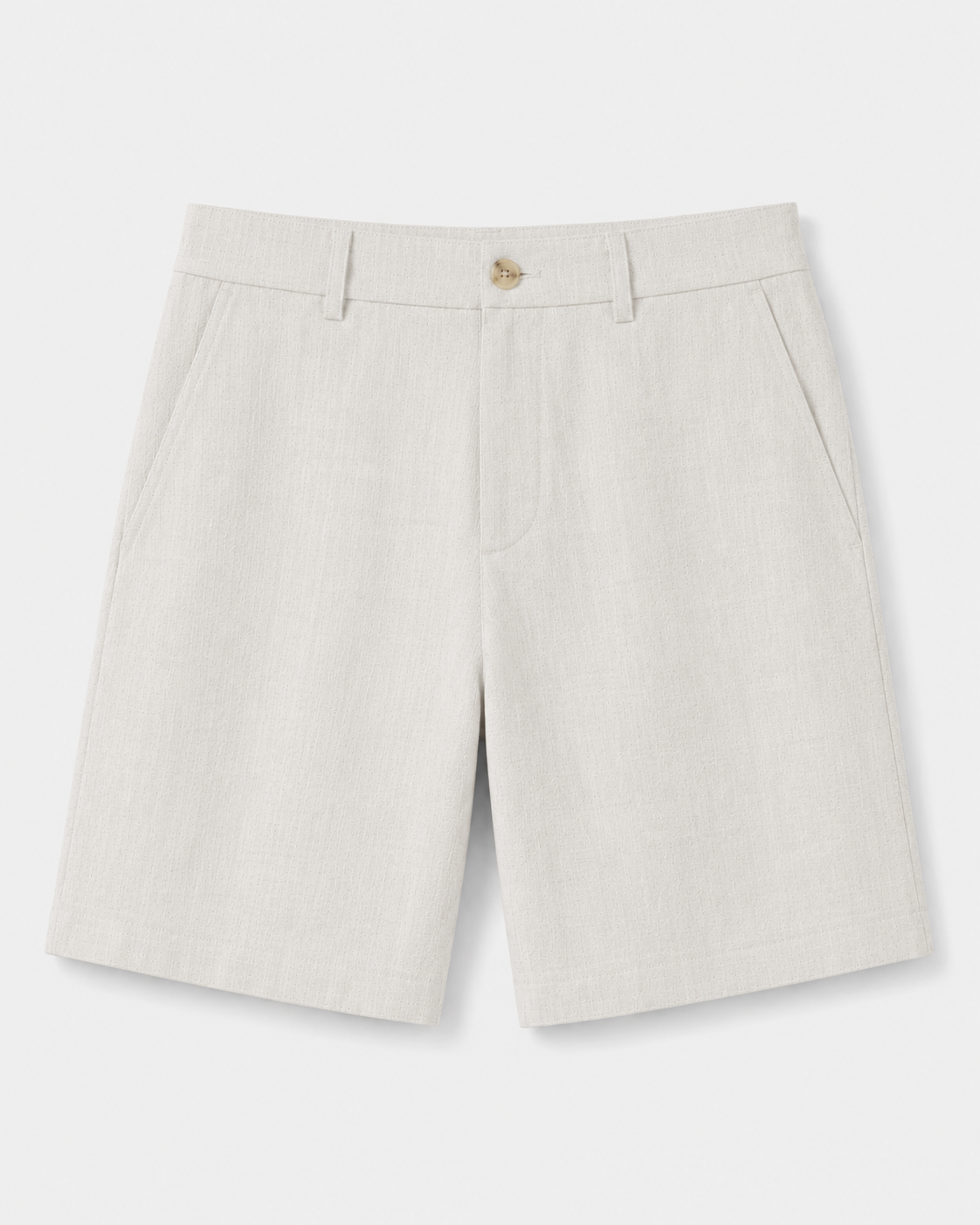 Mens Straight-Leg Linen Blend Shorts
